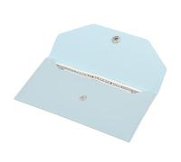 Money Wallets for Cash Gifts, Money Envelopes Wallet Genuine Leather Purse Organizer Reusable Budget Envelope Wallet Retro Clutch Wallets for Men Women Cash Check Billing, Minimalist Design (Blue)