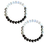 Money Wealth Success Bracelet - Green Aventurine Bracelet Tiger Eye for Men Women - Healing Crystal Calming Anxiety Stress Relief - Gift for Abundance - Wisdom Bracelets (sun and moon)