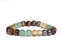 Money Wealth Success Bracelet Set, Pyrite, Green Aventurine, Tiger Eye & Citrine Crystal Bracelets, Abundance, Prosperity, Healing, Anxiety Relief, Spiritual Gifts for Men & Women