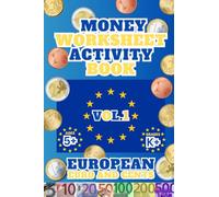 Money Worksheet - Counting Activity Book: European Euros and Cents - VOL.1