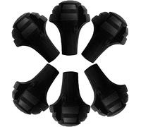 Monfasye 6 Pack Durable Rubber Paws for Trekking Poles, Fits Most Standard Hiking Poles, Nordic Walking Sticks with a Inner Diameter of 12mm/0.47" in Black