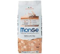 Monge Natural Superpremium Adult Salmon And Rice, for All Breeds (Dry Dog Food with Salmon and Rice, Very Rich in Fibre and Vitamins, 12 kg)