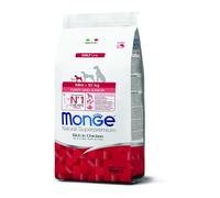 Monge Natural Superpremium Puppy And Junior Rich in Chicken, for All Breeds (Dry Food for Dogs Under 10 kg, with Chicken, Very Rich in Fibre and Vitamins, 3 kg)