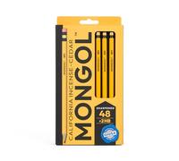 Mongol Classic Incense Cedar #2 Pencil - 48-Pack - Pre-sharpened, European Graphite Core, US Grown Cedar, Smudge Free Eraser - Nontoxic PMA Certified