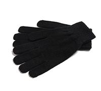 Mongolia 100% Pure Cashmere Women Signature Gloves Mittens -Warm Wool (Black)