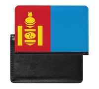 Mongolia Flag Passport Holder Cover Wallet with ID Card Slot Slim Travel RFID Blocking Case Protector Essentials for Women Men