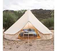 Mongolia Yurt Tent Large Camping Tent 5-8 Persons Outdoor Waterproof Bell Ten Family Tents foFamily Self-driving Travel Hiking (Khaki) beautiful scenery