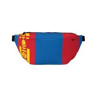Mongolian flag Adjustable Crossbody Waist Pack for Outdoor Sport and Travel - Large Capacity Sling Bag