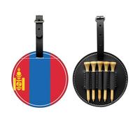 Mongolian flag Black Printed golf tee storage bag - portable design, easy to organize tee, Black, One Size