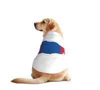 Mongolian Flag Map Print Dog Vest, Soft Breathable Pet Shirt Clothes Sleeveless Fashion Apparel For Medium Large Breeds