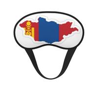 Mongolian Flag Map Print Sleep Mask, Eye Sleeping Mask for Women and Men for Total Darkness, Reduces Puffy Eye Mask