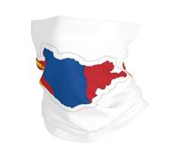 Mongolian Flag Map Print Winter Neck Gaiter Warmer, Soft Face Mask Scarf For Cold Weather Skiing Cycling Outdoor Sports