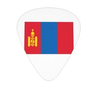 Mongolian flag print Celluloid Guitar Plectrums for Acoustic Guitar Bass,Guitar Picks with Organizer Box