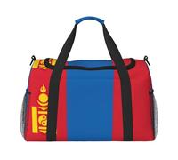 Mongolian Flag Print Duffle Bag, Personal Item Travel Bag For Airlines, Weekender Bags For Women, Sports Tote Bag