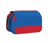 Mongolian flag print Makeup Cosmetic Bag Stationary Kawaii Pencil Box Pouch Gadget Organizer Bag with Zipper