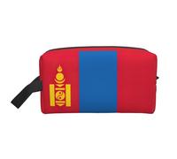 Mongolian Flag Print Portable Travel Toiletry Storage Bag Large Capacity 600D Polyester Cosmetic Storage Bag