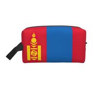 Mongolian Flag Print Toiletry Bag for Men, Cosmetic Bag Spacious Capacity Travel Toiletry Bag for Women