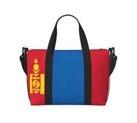 Mongolian flag print Travel Duffel Bag Tote Carry on Luggage Bag, Sports Gym Bag Weekender Overnight Bags, Black, One Size