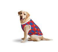 Mongolian Flag Soft Cotton T-Shirt Vest For Large Dogs, Print Pet Clothes Breathable Pet Pullover Tee Sleeveless Sweatshirt (3xl-5xl)