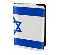 Mongolian flag Travel Passport Holder Cover Wallet Leather Case Travel Essentials Luggage Accessories, Israeli Flag, One Size, Contemporary