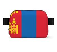 Mongolian Flag Waterproof Waist Bag for Men Women-Adjustable Bum Bag for Travel, Lightweight Crossbody Chest Bag for Running Gym