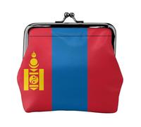 Mongolian Flag Womenâ€™s Small Coin Purse,Rectangle Kiss Lock Coin Pouch, Pocket-Sized, Mini Coin Purse for Women