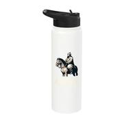 Mongolian Khan Mongol History Stainless Steel Insulated Water Bottle