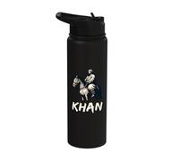 Mongolian Khan Mongol History Stainless Steel Insulated Water Bottle