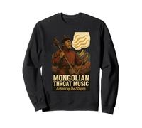 Mongolian Throat Music Echoes of the Steppe Vintage Nomadic Sweatshirt