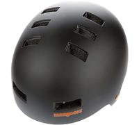 Urban Youth/Adult Hardshell Helmet for Scooter, BMX, Cycling and Skateboarding, Mens and Womens, Kids 8+ Years Old, Black/Orange, Large/60-62cm