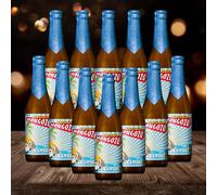 Mongozo Coconut Beer 330ml Bottles - 3.6% ABV, 12 Pack, Fairtrade Belgian White Fruit Beer with Creamy Coconut