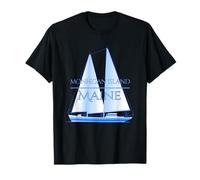 Monhegan Island Maine Coastal Nautical Sailing Sailor T-Shirt
