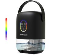 MONHOUSE 1000ml Electric Dehumidifier - Quiet Touch Screen Auto Shut Off - 1L - Black - 450ml / Day