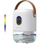 MONHOUSE 1000ml Electric Dehumidifier - Quiet Touch Screen Auto Shut Off - 1L - White - 450ml / Day