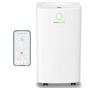 MONHOUSE 12L/Day Digital Dehumidifier - Wifi Controlled App, Sleep Mode, 24 HR Timer For Office, Home, Bedroom, Basement, Garage & Kitchen - Portable Electric Mould, Damp, Condensation Remover