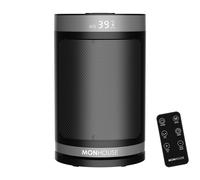 MONHOUSE 1500W Energy Efficient Electric PTC Portable Heater 12H Timer - 24cm - 24cm - Black/Grey