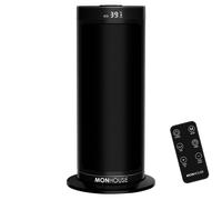 MONHOUSE 2000W Energy Efficient Electric PTC Portable Heater 12H Timer - 40cm - 40cm - Black