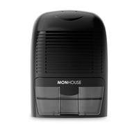 MONHOUSE Dehumidifier 1500ml Portable, Compact & Quiet Moisture Absorber - Mini Air Dehumidifier for Home, Bedroom Damp, Car, Office, Garage, Caravan & Basement - Electric Mould Remover - Black