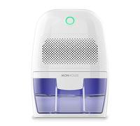 MONHOUSE Dehumidifier 600ml Portable, Compact & Quiet Moisture Absorber - Mini Air Dehumidifier for Home, Bedroom Damp, Car, Office, Garage, Caravan & Basement - Electric Mould Remover - White/Purple