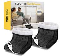 MONHOUSE Electric Foot Warmer - Cold Feet Warmers for Home Use and Office Under Table Desk - Soft and Breathable Heating Pad - Relaxing Comfort Heat Therapy - Heated Foot Mat for Women & Men - D.Grey