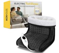 MONHOUSE Electric Foot Warmer - Soft and Breathable Heating Pad - Relaxing Heat Therapy - Dark Grey - Electric Foot Warmer