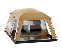 MoNiBloom 5-8 Person Extra Large Portable Cabin, Waterproof Windproof Tent with 1 Living Room and 2 Bedrooms, 181'' Length, Carry Bag for Outdoor Picnic Family Gathering