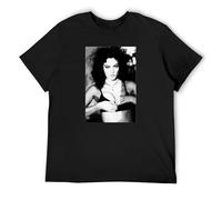 Monica Bellucci by Ellen Unwerth T-Shirt Mens Fashion Casual Shoet Sleeve Top Tees T-Shirt Men T-Shirt Black XL