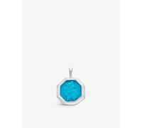 Monica Vinader Monica Vinader St Christopher Sterling-Silver and Turquoise Charm Pendant Sterling Silver 1 Size