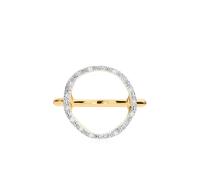Monica Vinader Riva circle diamond ring - Gold K-M