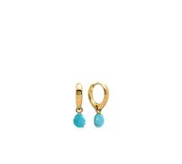 Monica Vinader turquoise-drop huggie earrings - Gold One Size
