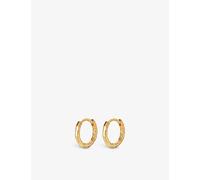 Monica Vinader Womens Gold Ziggy Hammered Recycled 18ct Yellow Gold-plated Vermeil on Sterling Silver Huggie Earrings