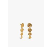 Monica Vinader Womens Monica Vinader Capri 18ct Yellow Gold-Plated Vermeil Sterling-Silver Drop Earrings Yellow Gold 1 Size