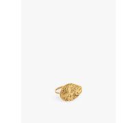 Monica Vinader Womens Monica Vinader Capri Teardrop 18ct Yellow Gold-Plated Vermeil Sterling-Silver Ring Yellow Gold I