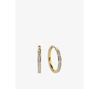Monica Vinader Womens Monica Vinader Essential Small 18ct Yellow Gold Vermeil and 0.31ct Lab-Grown Diamond Hoop Earrings Gold 1 Size